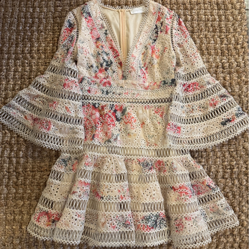 Zimmermann Laelia Diamond Flutter Dress